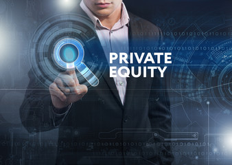 Business, Technology, Internet and network concept. Business man