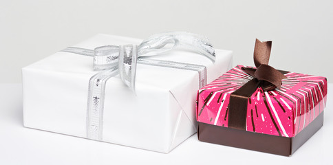 gift boxes on white background