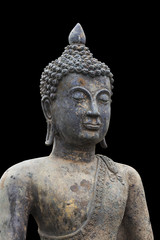 buddhism for statues or models  isolated on black background with clipping path