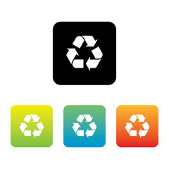 Colorful Set of Recycle Icons