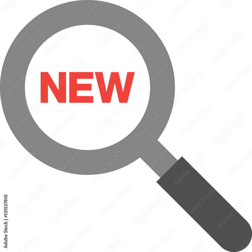 Poster vector magnifier with new text
