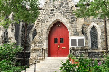close up on old church gate