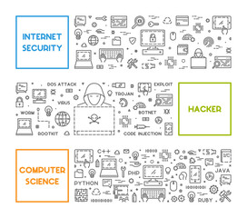 Concept for internet security, hacking and computer science