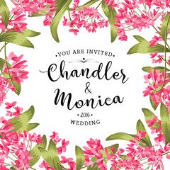 Floral background for invitation card