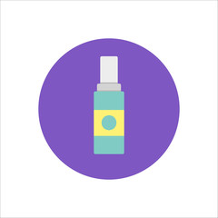 Women lubricating gel or Female lubricant color icon. Flat style