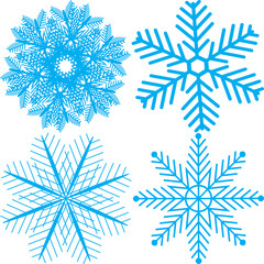 Snowflake icons set.