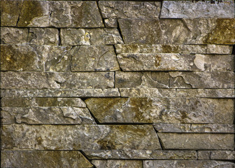green and yellow natural stone facade, wall tiles