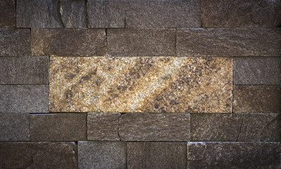 Samples of decorative facing stone