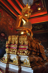 Golden buddha statue at Wat Khun Inthapramun, Thailand