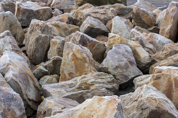 bunch of wild stone rubble, marble, limestone, travertine