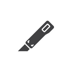 Utility knife icon vector, filled flat sign, solid pictogram isolated on white. Symbol, logo illustration