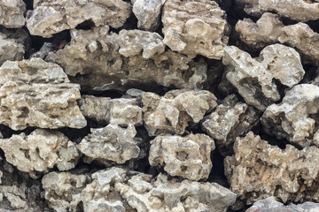 bunch of wild stone rubble, marble, limestone, travertine