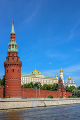 Fototapeta premium Kremlin, view from the river, Moscow Russia