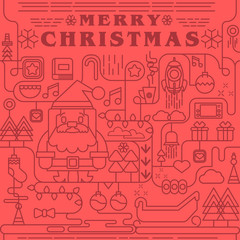Fototapeta premium Seamless Christmas pattern