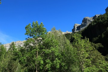 Mountains in the Pyrenees, Ordesa Valley National Park , Spain.

