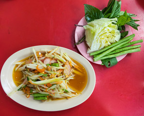 Thailand Green Papaya Salad, spicy
