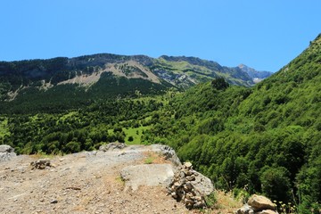 Mountains in the Pyrenees, Ordesa Valley National Park , Spain.
