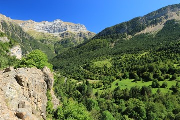 Mountains in the Pyrenees, Ordesa Valley National Park , Spain.
