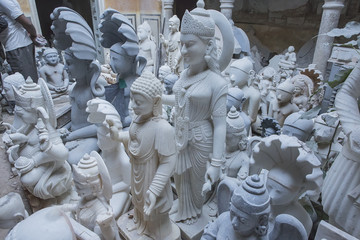 Statues of Hindu Gods and Goddess. Crafts and Arts of India. Mur