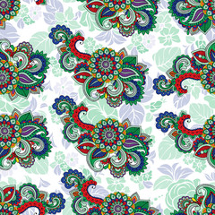 Fototapeta na wymiar Seamless repeating floral pattern.Vector