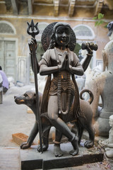 Statue of Hindu God Shiva Bhairav. Crafts and Arts of India. Mur