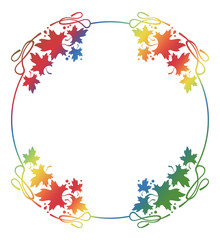 Beautiful round frame with gradient fill. 
