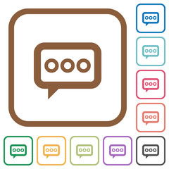 Working chat simple icons