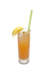 Cocktail on white background.