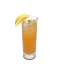 Cocktail on white bockground.