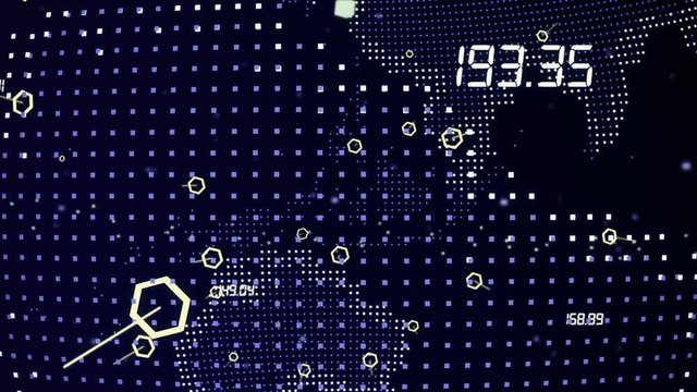 World Map Hud.Abstract Futuristic 3D animation.Zoom in the Earth Map.Good for news intro screensaver.Title text like NEWS REPORT and SPORT, WETHER.