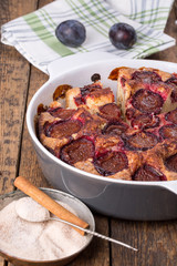 Original plum torte.