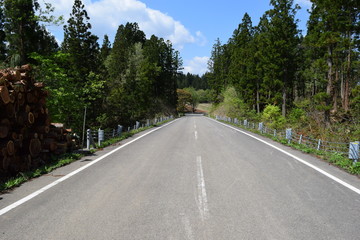 Obraz premium 山岳道路