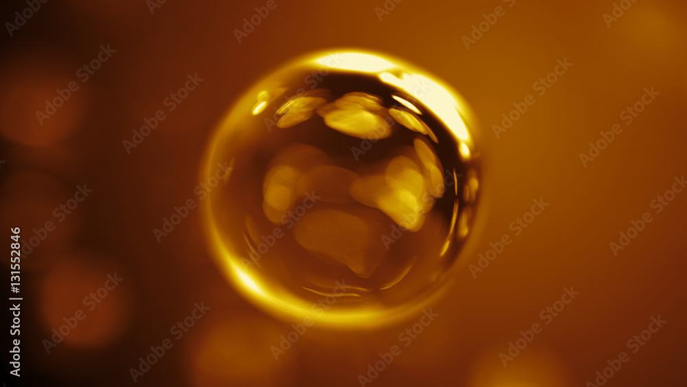 Aufkleber 3d render of computer generated water drop. abstract transparent