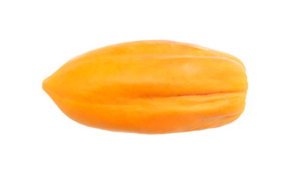 ripe papaya isolated on a white background.