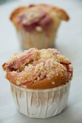 baked  handmade cherry muffins