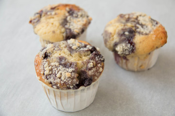 Large delicious blueberry muffin