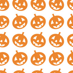 Halloween vector pumpkin pattern. Endless texture can be used for wallpaper, pattern fills, web page,background,surface