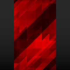 Abstract red mosaic banner on black background