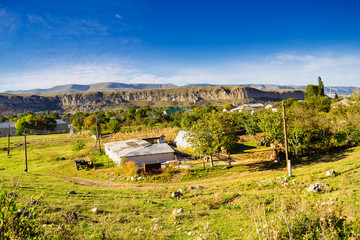 Obraz premium Beautiful landscapes with high mountains of Georgia, Europe.