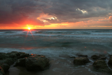 Obraz premium Long exposure sunset