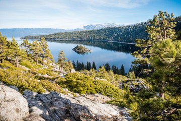 Scenic view of Emerald Bay Lake Tahoe