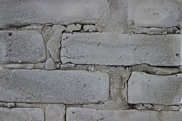 Gray brick. Background. Wall.