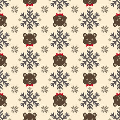 クマのノルディック柄