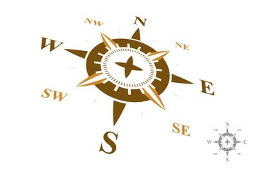 Naklejka na ściany i meble Compass Logo isolated on white background