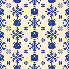 クマのノルディック柄