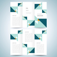 brochure design template geometric abstract triange