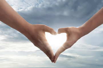 Heart shape from hands