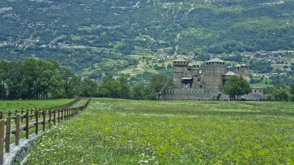 Italian castle with road