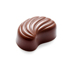 Chocolate candy sweets isolated on a white