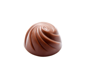 Chocolate candy sweets isolated on a white